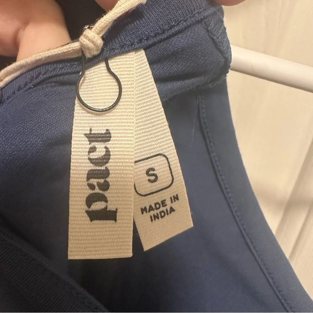 Pact Women's French Navy Blue Helena Crossback Mini Dress Size Small - Picture 4 of 5